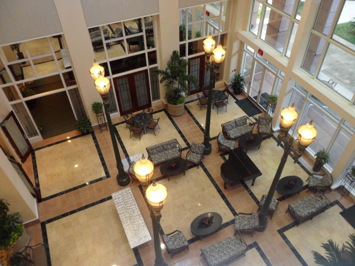 MD Anderson Rotary house hotel atrium