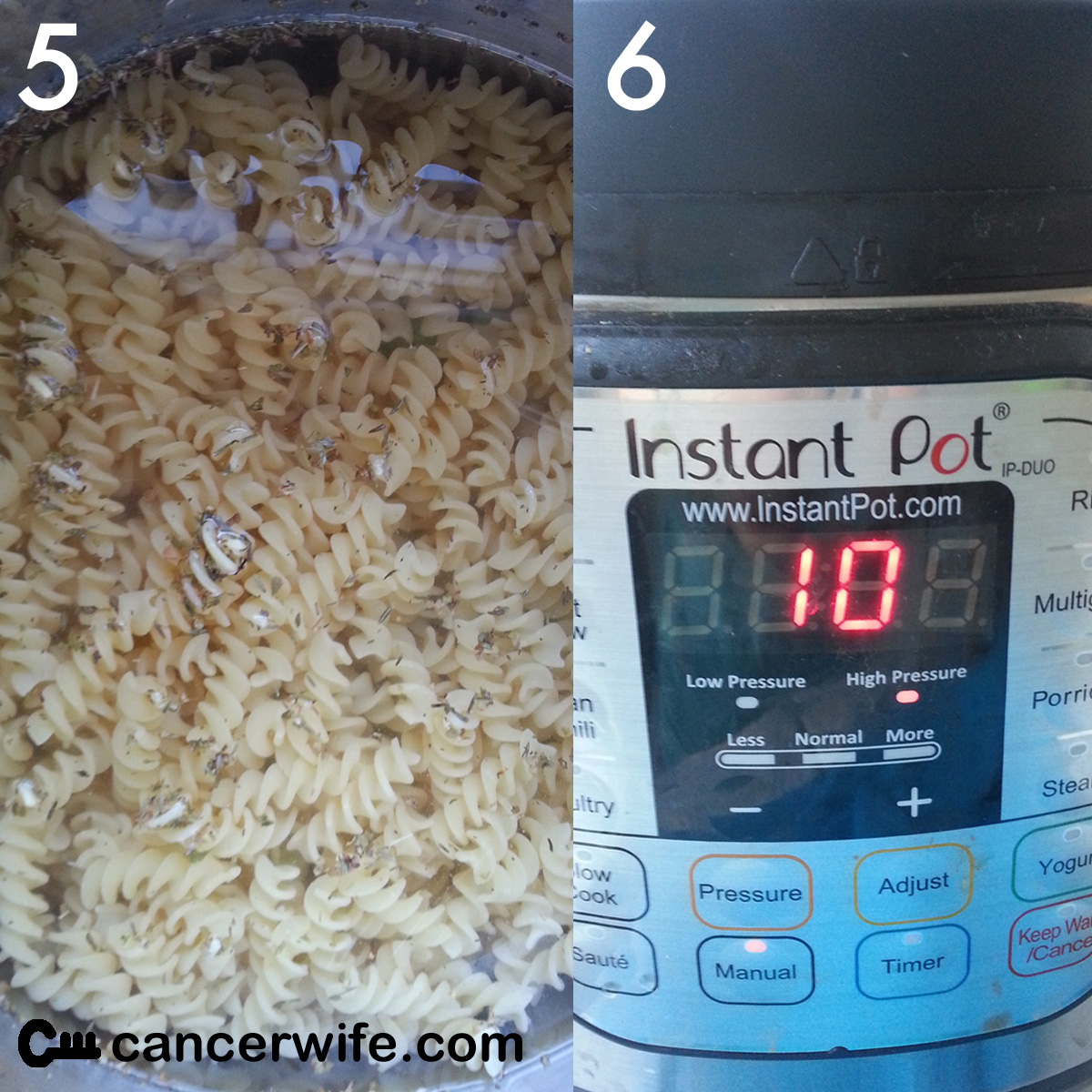 One Pot Pressure Cooker Instant Pot Chicken Noodle Soup recipe, Healthy Eating at Home with Cancerwife