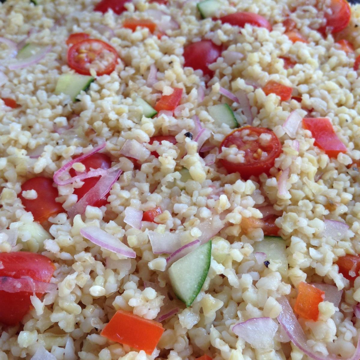 freekeh mediterranean salad cancer diet low glycemic low omega 6