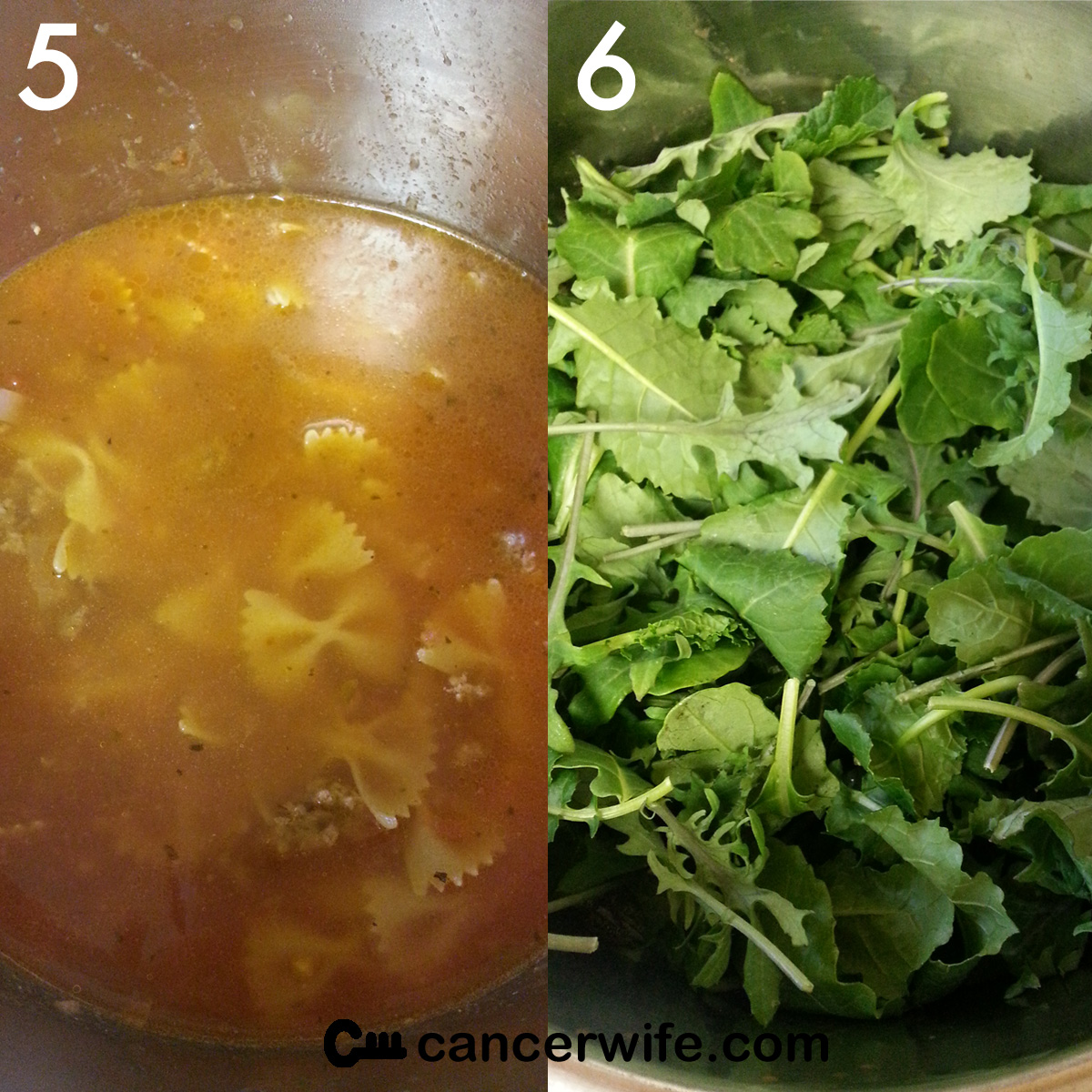 One pot pressure cooker instant pot kale beef pasta recipe