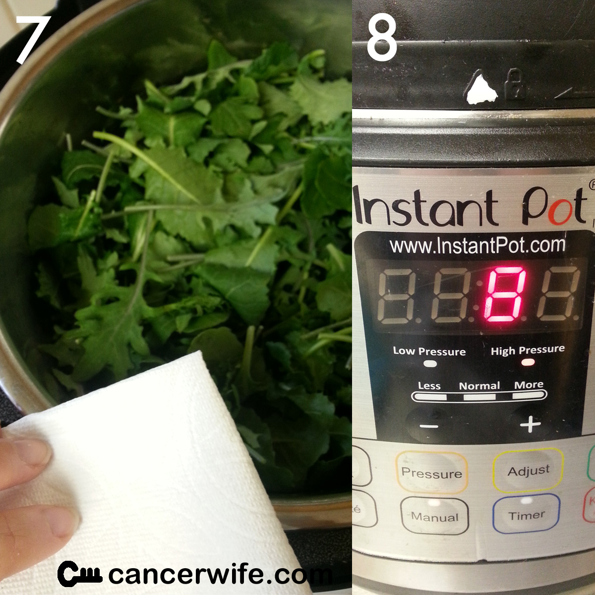 One pot pressure cooker instant pot kale beef pasta recipe