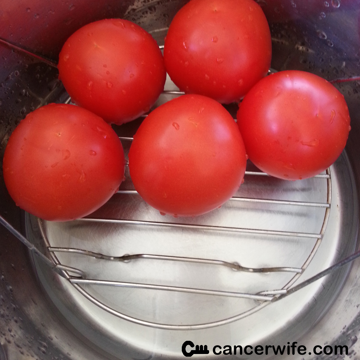One Pot Pressure Cooker Instant Pot Steamed Tomatoes recipe, Healthy Eating at Home with Cancerwife