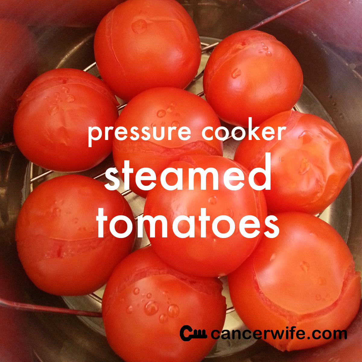 Pressure Cooker Instant Pot Steamed Tomatoes recipe, Healthy Eating at Home with Cancerwife