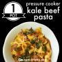 One pot pressure cooker instant pot kale beef pasta recipe
